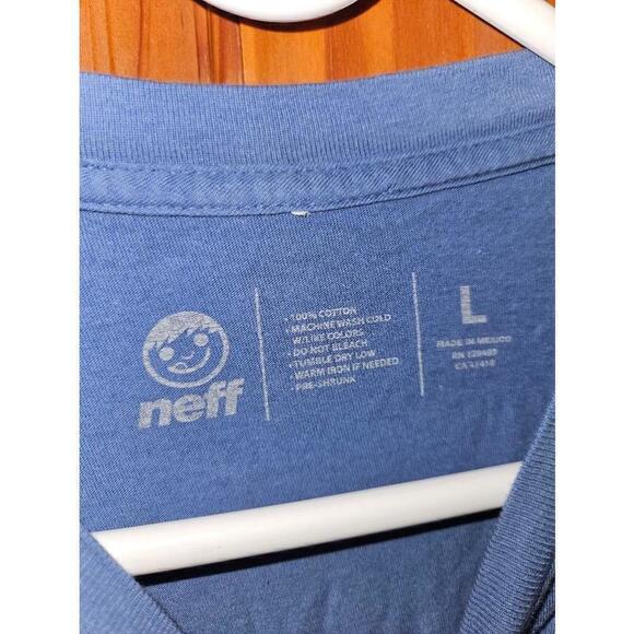 Men's Neff Blue T-Shirt Size L - Picture 5 of 7
